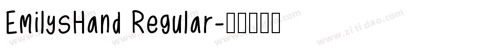 EmilysHand Regular字体转换